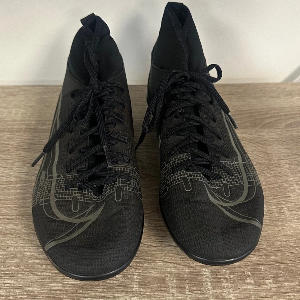Nike Mercurial Soccer Cleat Black Size 6 Like new - Picture 2 of 6